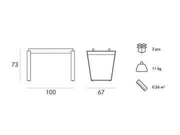VERONA GLASS - Rectangular glass table by 5A Design - view 3